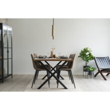Esstisch >Toulon< in Natur, Eiche-Massiv - 95x75x140cm (BxHxT)