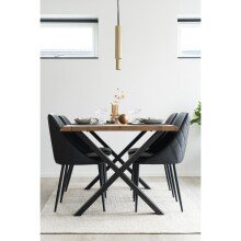 Esstisch >Toulon< in Natur, Eiche-Massiv - 95x75x140cm (BxHxT)