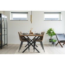 Esstisch >Toulon< in Natur, Eiche-Massiv - 95x75x140cm (BxHxT)