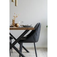 Esstisch >Toulon< in Natur, Eiche-Massiv - 95x75x140cm (BxHxT)