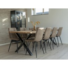 Esstisch >Toulon< in Natur, Eiche-Massiv - 100x75x300cm (BxHxT)