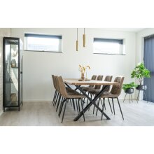 Esstisch >Toulon< in Natur, Eiche-Massiv - 95x75x240cm (BxHxT)
