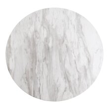 Bartisch >Bolzano< in Weiss, Eiche-Massiv - 70x105x70cm (BxHxT)