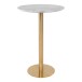 Bartisch >Bolzano< in Weiss, Eiche-Massiv - 70x105x70cm (BxHxT)