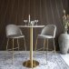 Bartisch >Bolzano< in Weiss, Eiche-Massiv - 70x105x70cm (BxHxT)