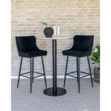 Bartisch >Bolzano< in Weiss, Eiche-Massiv - 70x105x70cm (BxHxT)