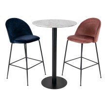 Bartisch >Bolzano< in Weiss, Eiche-Massiv - 70x105x70cm (BxHxT)