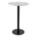 Bartisch >Bolzano< in Weiss, Eiche-Massiv - 70x105x70cm (BxHxT)