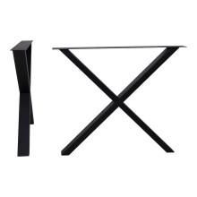 Tischbein >Nimes< in Schwarz, Metall - 8x72x86cm...
