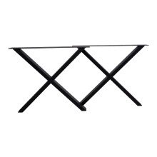 Tischbein >Nimes< in Schwarz, Metall - 8x72x86cm (BxHxT)