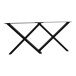 Tischbein >Nimes< in Schwarz, Metall - 8x72x86cm (BxHxT)
