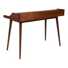 Schreibtisch >Hellerup< in Braun, Nussbaum - 120x88x60cm (BxHxT)