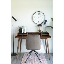 Schreibtisch >Hellerup< in Braun, Nussbaum - 120x88x60cm (BxHxT)
