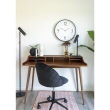 Schreibtisch >Hellerup< in Braun, Nussbaum - 120x88x60cm (BxHxT)