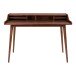 Schreibtisch >Hellerup< in Braun, Nussbaum - 120x88x60cm (BxHxT)