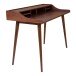 Schreibtisch >Hellerup< in Braun, Nussbaum - 120x88x60cm (BxHxT)