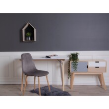 Schreibtisch >Vojens< in Weiss, MDF - 120x75x60cm (BxHxT)