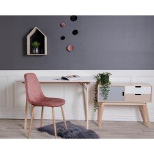 Schreibtisch >Vojens< in Weiss, MDF - 120x75x60cm (BxHxT)