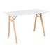 Schreibtisch >Vojens< in Weiss, MDF - 120x75x60cm (BxHxT)