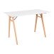 Schreibtisch >Vojens< in Weiss, MDF - 120x75x60cm (BxHxT)