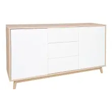 Sideboard >Copenhagen< in Weiss, MDF - 150x86x45cm...