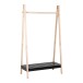Kleiderständer >Torino< in Natur / Schwarz, MDF - 94,5x170x39cm (BxHxT)