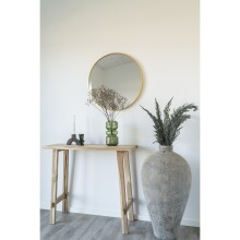 Spiegel >Madrid< in Messing, Alu, Glas - 60x60x3cm (BxHxT)