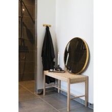 Spiegel >Madrid< in Messing, Alu, Glas - 60x60x3cm (BxHxT)