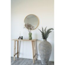 Spiegel >Madrid< in Messing, Alu, Glas - 60x60x3cm...