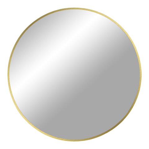 Spiegel >Madrid< in Messing, Alu, Glas - 80x80x3cm (BxHxT)