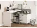 Eckschreibtisch >Thales< in Weiß - 128,8x83,2x105,7cm (BxHxT)