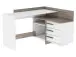 Eckschreibtisch >Thales< in Weiß - 128,8x83,2x105,7cm (BxHxT)