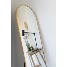 Spiegel >Madrid< in Messing, Alu, Glas - 40x150x3cm (BxHxT)