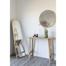 Spiegel >Madrid< in Messing, Alu, Glas - 40x150x3cm (BxHxT)