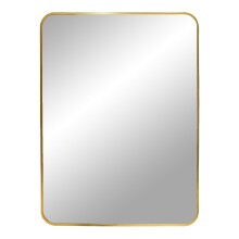 Spiegel >Madrid< in Messing, Alu, Glas - 50x70x3cm...
