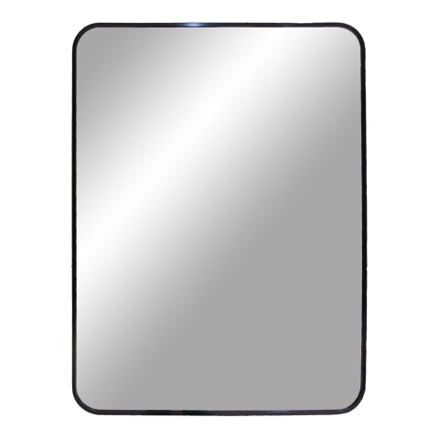 Spiegel >Madrid< in Schwarz, Alu, Glas - 50x70x3cm (BxHxT)