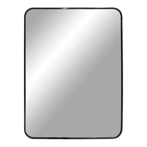 Spiegel >Madrid< in Schwarz, Alu, Glas - 50x70x3cm (BxHxT)