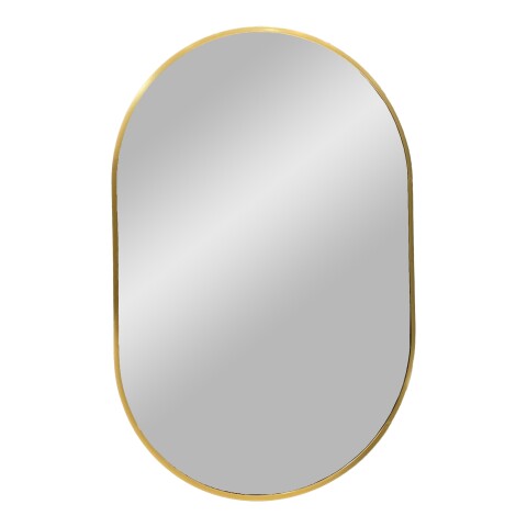 Spiegel >Madrid< in Messing, Alu, Glas - 50x80x3cm (BxHxT)