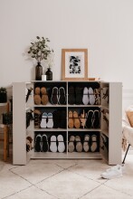 Schuhschrank >Satos< in samt - 100x110x34cm (BxHxT)