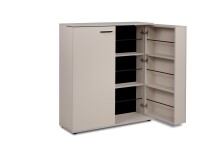 Schuhschrank >Satos< in samt - 100x110x34cm (BxHxT)