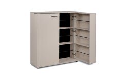Schuhschrank >Satos< in samt - 100x110x34cm (BxHxT)