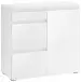 Kommode >7028-11.11< in Weiß matt, Holzwerkstoff - 80,7x80,6x37,6cm (BxHxT)