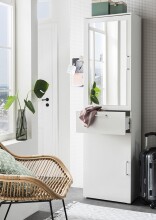 Garderobenschrank >8871-11.11< in Weiß,...