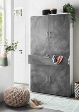 Garderobenschrank >8872-11.22< in Schiefer matt -...