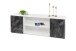 Lowboard >8875-11.22< in Weiß matt - 165x55x34 (BxHxT)