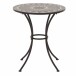 Gartentisch >Como< in matt schwarz, Stahl, Keramik - 60x71x60cm (BxHxT)