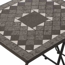 Beistelltisch >Como< (2er-Set) in matt schwarz, dunkelgrau - 51x56x51 (BxHxT)