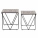 Beistelltisch >Como< (2er-Set) in matt schwarz, dunkelgrau - 51x56x51 (BxHxT)