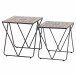 Beistelltisch >Como< (2er-Set) in matt schwarz, dunkelgrau - 51x56x51 (BxHxT)