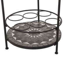 Beistelltisch >Como< in matt schwarz, dunkelgrau - 41x74x41 (BxHxT)